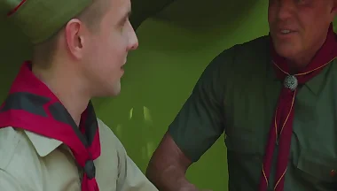 Tyler Saint is administering first aid to Serg Shepard when their eyes met and lips lock