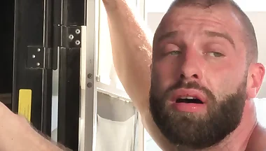 Sexy hunk Donnie Argento gets hardcore ass fucked doggystyle