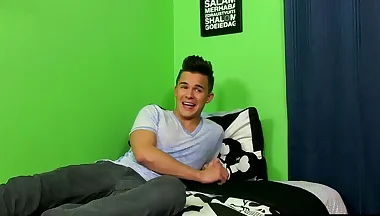 Andy Taylor jerks off and slides dildo in ass until jizzing