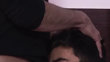 Buff older man rawpounds younger dude following intense cocksucking