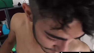 Bam Bam - My hard cock gets gobbleed by sensual twink Bam Bam after I mass