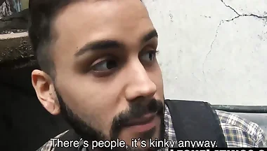 Bearded Antonio's face showered with my sticky cum