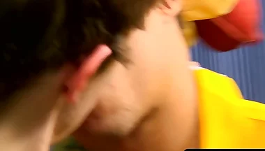 Twink takes a passionate pounding from his interracial lover boy